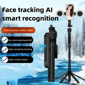 C12 Selfie Stick with Face Tracking, Anti-Shake Gimbal, Mobile Phone Holder, 2.2m Angle Bracket, Live Streaming Tracking Stabilizer