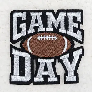 Varsity METALLIC SILVER Game Day Embroidered HAT/POCKET Patch