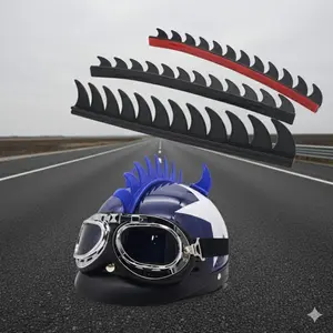 Motorcycle Helmet Gripper Tape, Anti-Scratch Rubber Strips, Custom DIY Decoration Stickers, Durable Grip Enhancer, Universal Helmet Upgrade Kit for Safety and Style, Easy Apply Trim Accessories, Decals Stickers