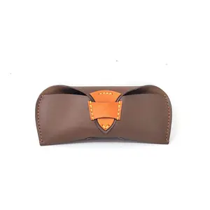 MyMesken Leather Glasses Case Soft -Eyeglass Case – Portable Sunglass Case - Genuine Leather Sunglasses Travel Case for Men and Women- Protects Sunglasses, Sunglasses Pouch, Reading Glasses