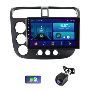 Haudio Double Din Car Stereo for Honda Civic 2001-2005 - 9" HD Touchscreen Car Radio with CarPlay/Android Auto, Backup Camera, Bluetooth 4.1, Mirror Link, 2+64GB, WiFi/FM/AM