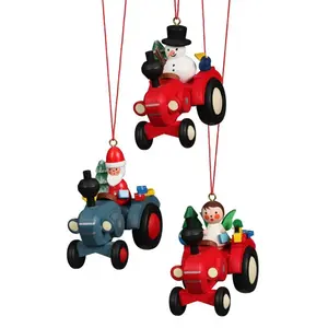Alexander Taron 10-0643 Christian Ulbricht Assorted Tractor Ornaments - Box of 6, Festive Home Decor