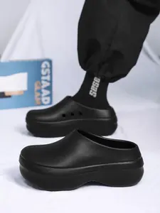 Men's Casual Breathable Comfortable Clogs, Simple Design Comfortable Clogs, Outdoor Sports Sandals for Men, Sporty Breathable Clogs