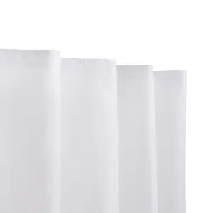 212 MAIN Water Proof Showercurtain Liner, 72x70 in, PEVA Fabric, Metal Hanging Design, White Polyester Bathroom Accessory