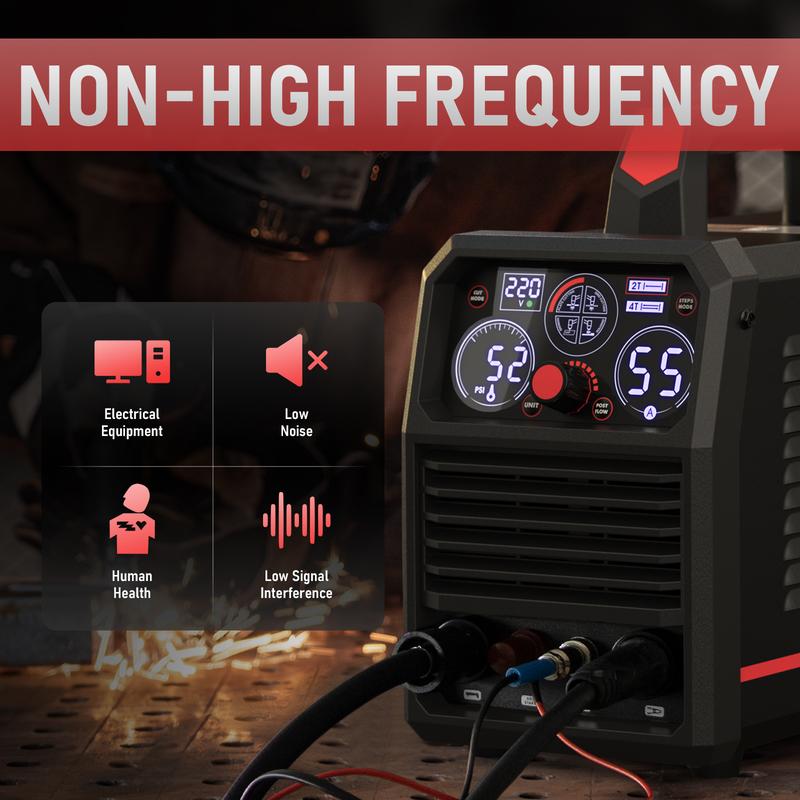 YESWELDER CUT-55DS-NHF-PLUS 110/220V Plasma Cutter 55Amp | Non-HF Start & Non-Touch Pilot Arc | Multifunctional Metal Cutting Machine for Quick Plate/Grid Cutting, Gouging & Marking