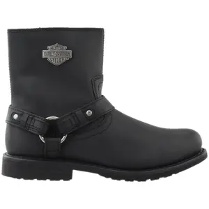 Harley-Davidson Footwear Mens Scout Leather Harness Motorcycle Casual Boots Ankle - Black