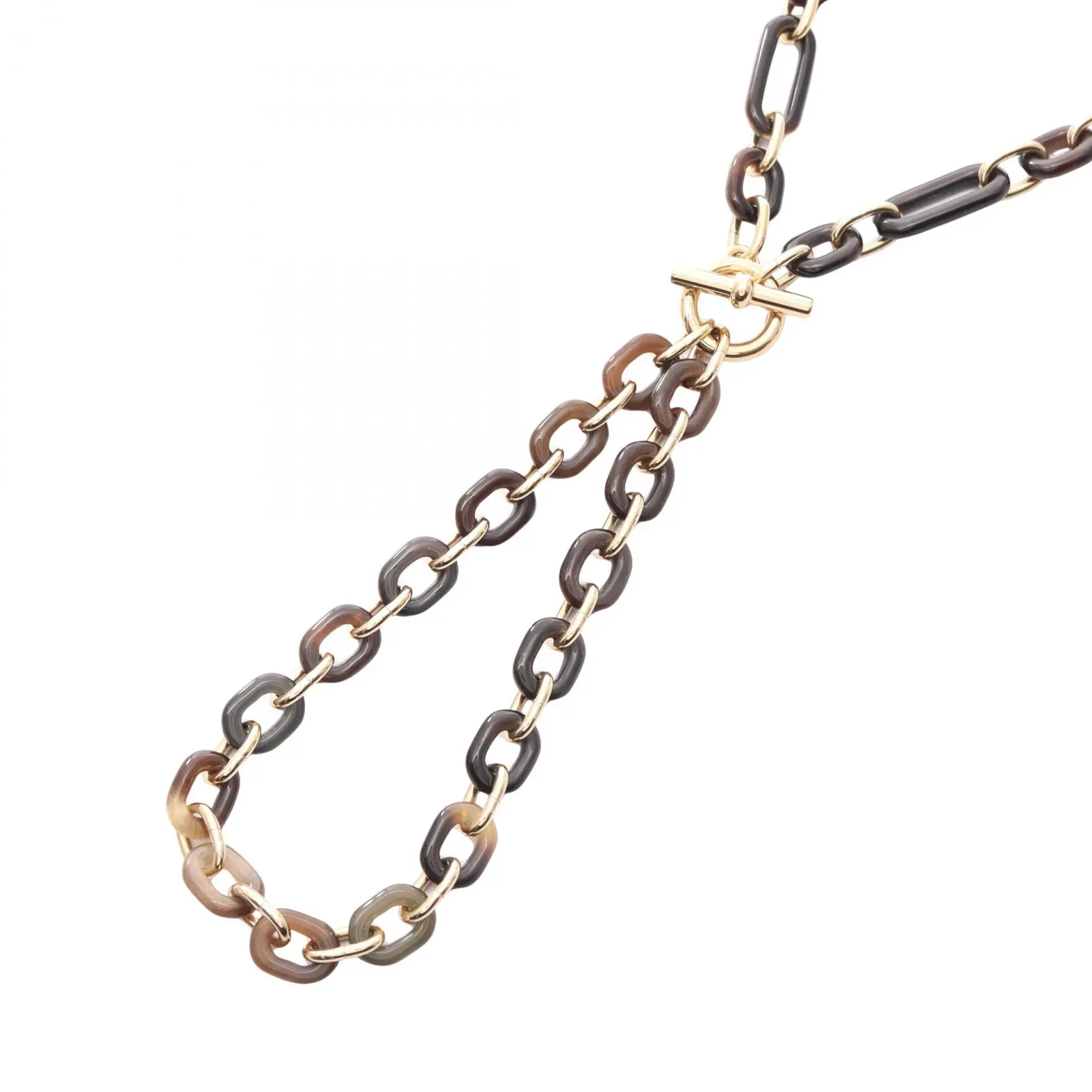 Pre-owned HERMÈS Gold-plated Small Leather Goods Hermes Regil Necklace
