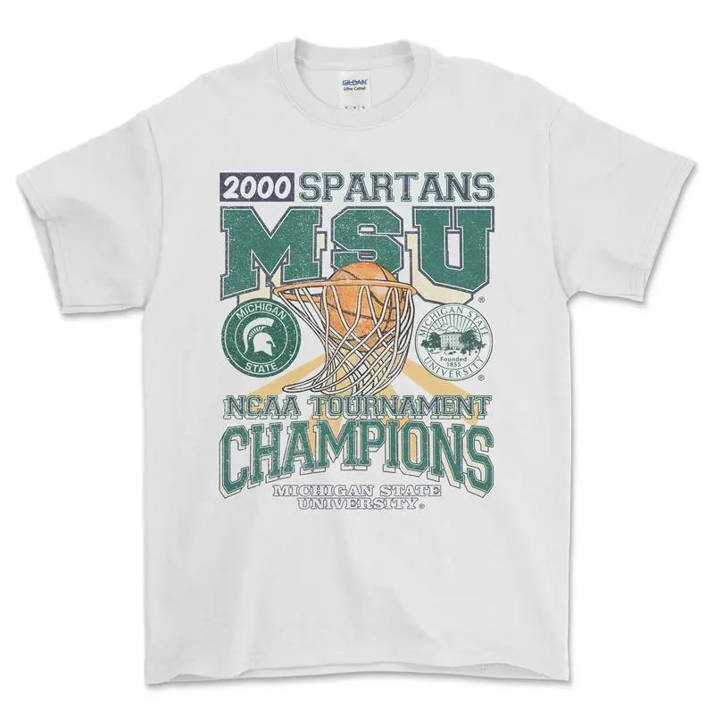 2000 Michigan Stɑte Spɑrtɑns T-Shirt, Sports Shirt, Vintage Shirt, Graphic Vintage Sports Tees for Men