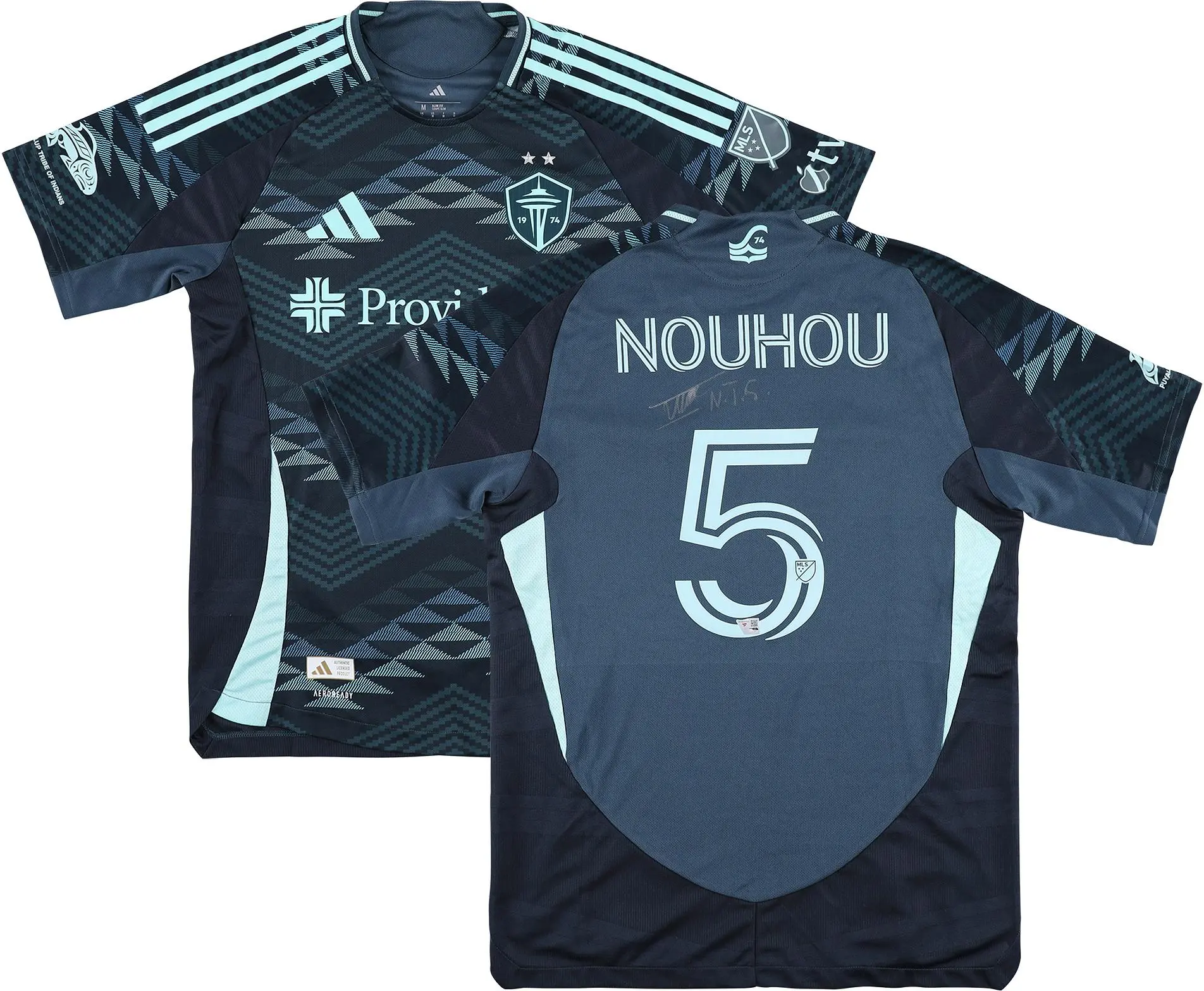 Nouhou Tolo Seattle Sounders FC Autographed Match-Used #5 Green Jersey from the 2025 MLS Season - Size M - Fanatics Authentic Certified - Soccer Memorabilia