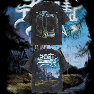 AUDIO WAVE RECORD - King Diamond Them Heavy Metal Graphic T‑Shirt, Rock Music Graphic Hoodie, Rock band tee, Mexico style menswear