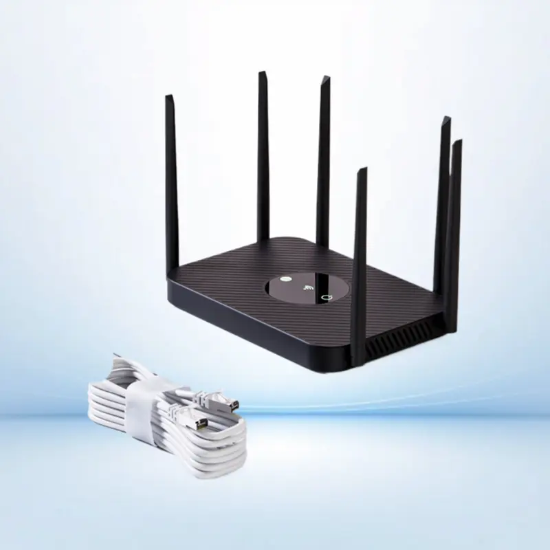 WiFi 6 (802.11ax) AX1800 Compact Gigabit Ports Router - Low Latency Dual-Band, Intelligent Anti-Interference, Improves Wall Penetration, Easy Setup, Cost-Effective Networking for Dorm Use (5GHz for Gaming, 2.4GHz for Laptops/Phones)