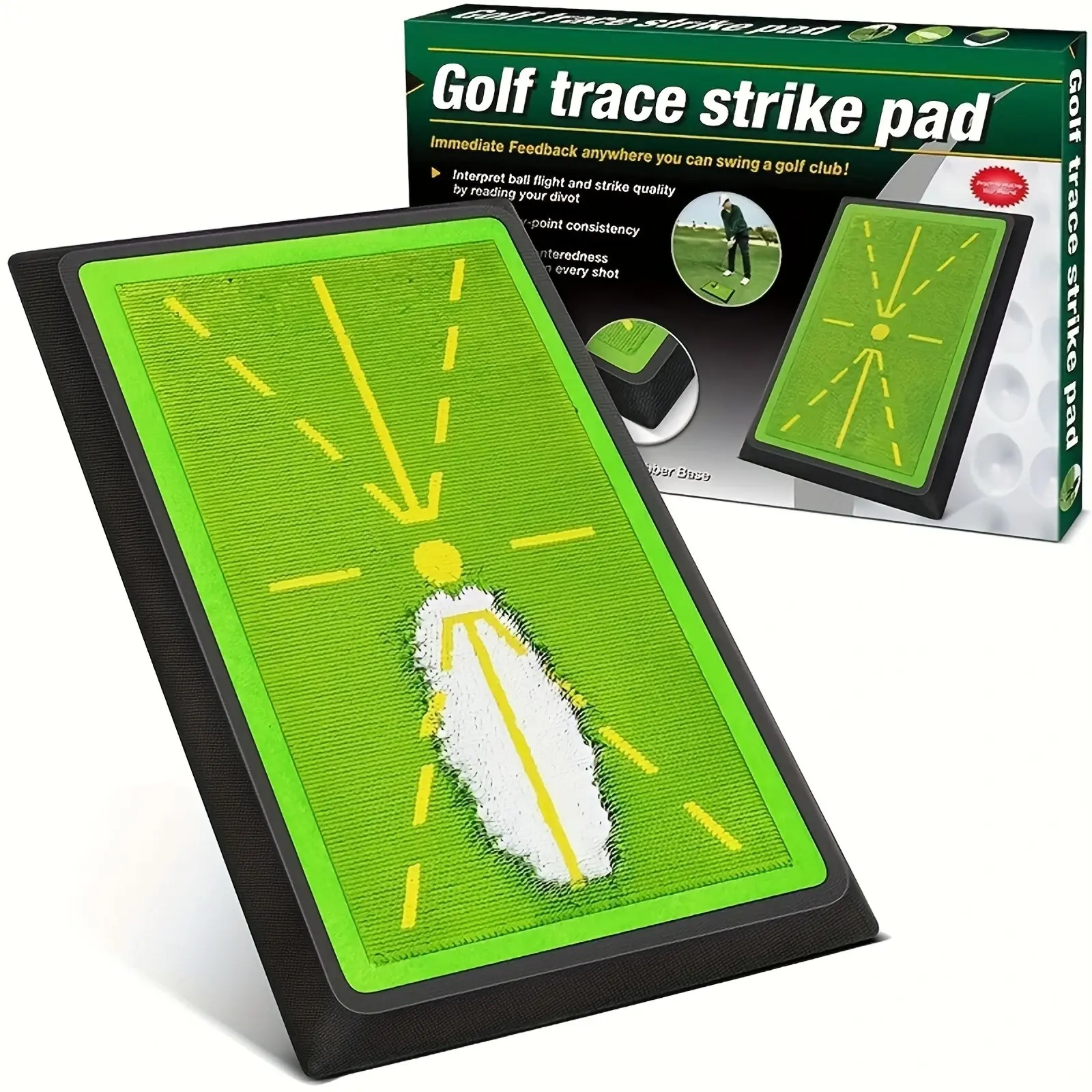 Golf Practice Mat – Real-Time Swing Detection Feedback, Helps Analyze Motion and Improve Hitting Technique
