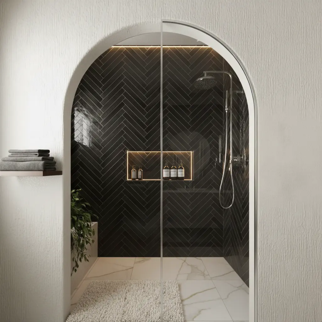 Zellure Nimbus Gray 2x16 Glossy Ceramic Tile Sample