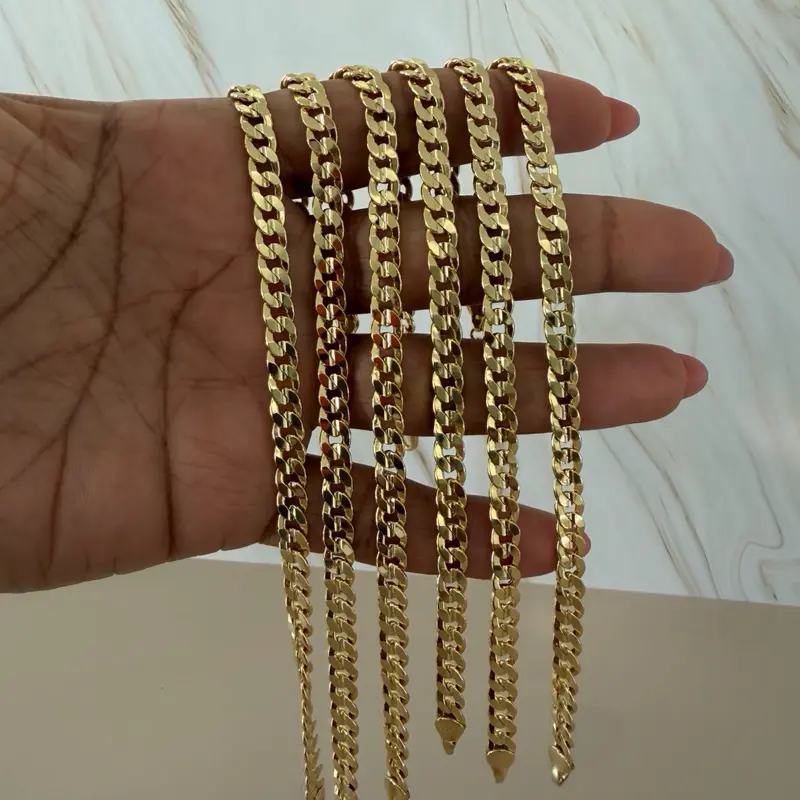 14k Laminated Cuban-Style Anklet, Unisex Personalized Nameplate Jewelry, Customized Gifts, Perfect Gift for Daily Wear