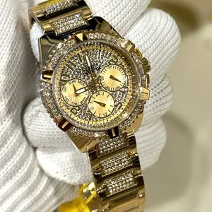 Invicta Women's Gold-Tone Diamond-Encrusted Watch with Detailed Dial - Brand New