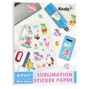 Koala 100% Waterproof Sublimation Sticker Paper 25 Sheets- Glossy White Without back watermark