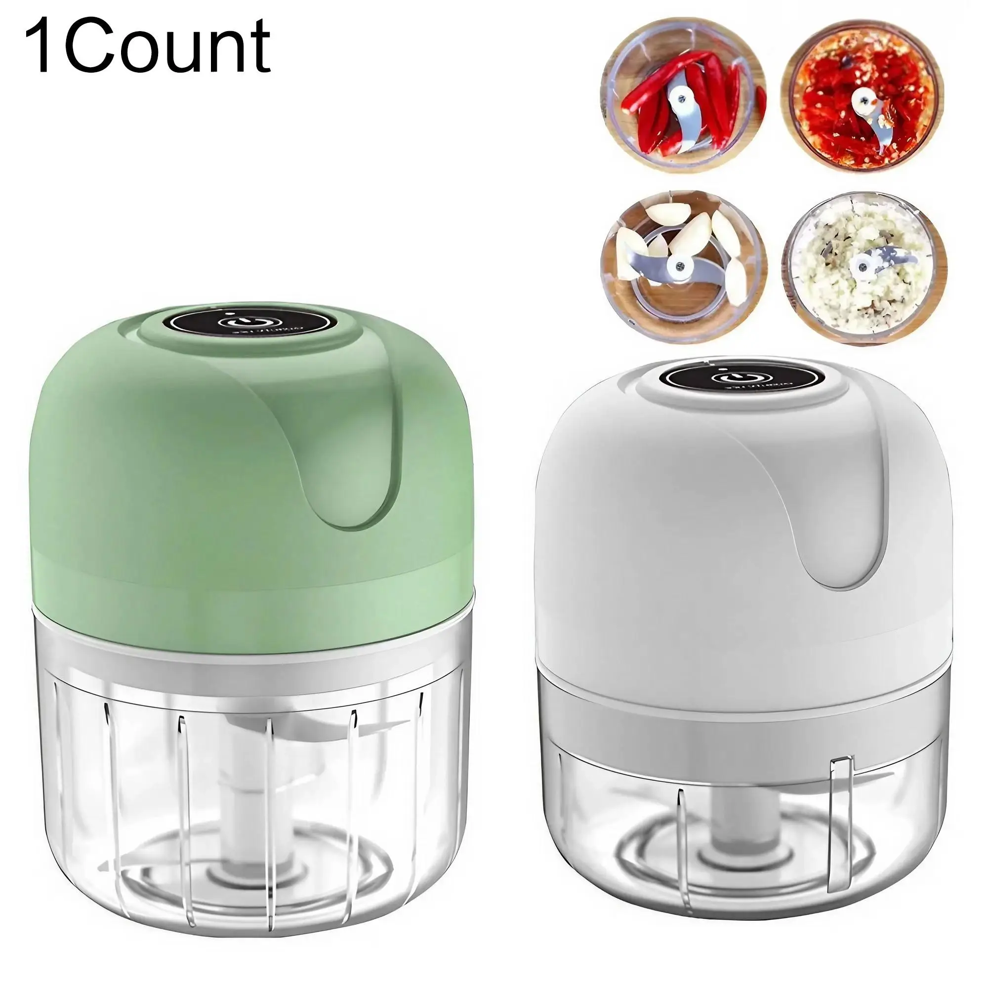 USB Rechargeable Garlic Chopper, 1 Count Portable Wireless Electric Garlic Press, Mini Food Chopper, Household Kitchen Appliances for Home Use, Garlic
