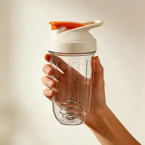 500ml Protein Powder Shaker Cup, Portable Protein Shake Mixing Bottle, With Mixing Ball And Scale, Sports Cup, Suitable For Sports, Travel, Camping, Dinner, And As A Gift For Friends