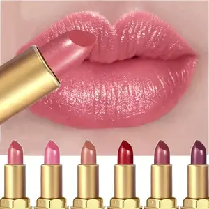 6pcs Gloss Lipstick Set Silky Lip Glaze Long Lasting Makeup Nourishing Moisturizing Lip Glossy Non Stick Cup Smooth High Quality Non Drying Cosmetic