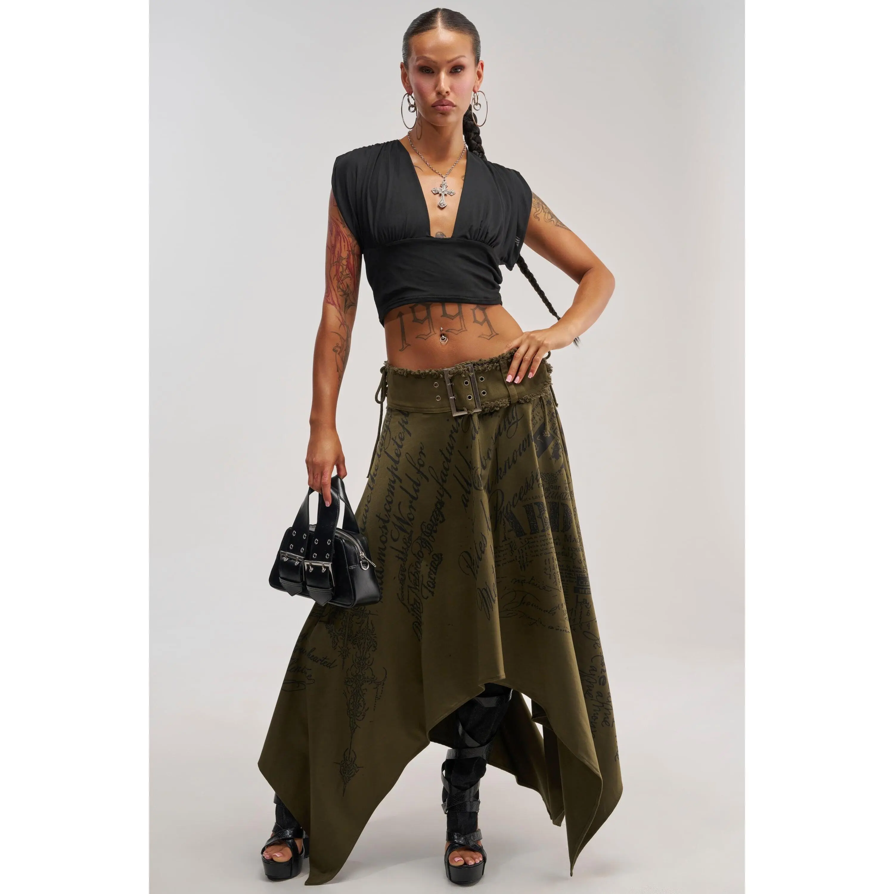 NONE OF YOUR CONCERN MIDI SKIRT