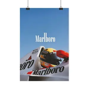 Ayrton Senna Formula 1 Wall Art Print | Classic Retro Racing Poster | Ultimate Gift for F1 Fans, Man Cave & Garage Decor