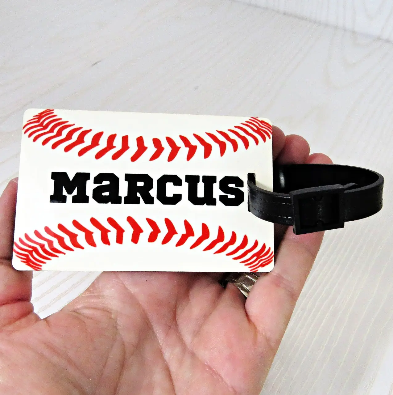 Personalized Baseball Bag Tag – Custom Name Sports Luggage ID