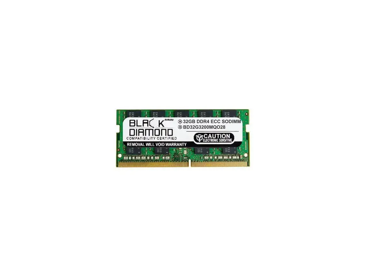 Black Diamond Memory 32GB ECC Unbuffered DDR4 3200 (PC4 25600) System Specific Memory Model BD32G3200MQO28