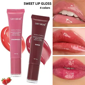 Sam Sugar Moisturizing Lip Oil Stick, Hydrating Lip Oils, Hydrating & Glossy Finish, Transparent Balm for Fuller Lips, Suitable for All Skin Types