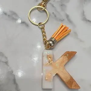Resin keychain letter K