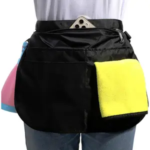 Small Size Cleaning Caddy Apron for Women with 5 Pockets Professional Waterproof Cleaning Supplies for Housekeepers