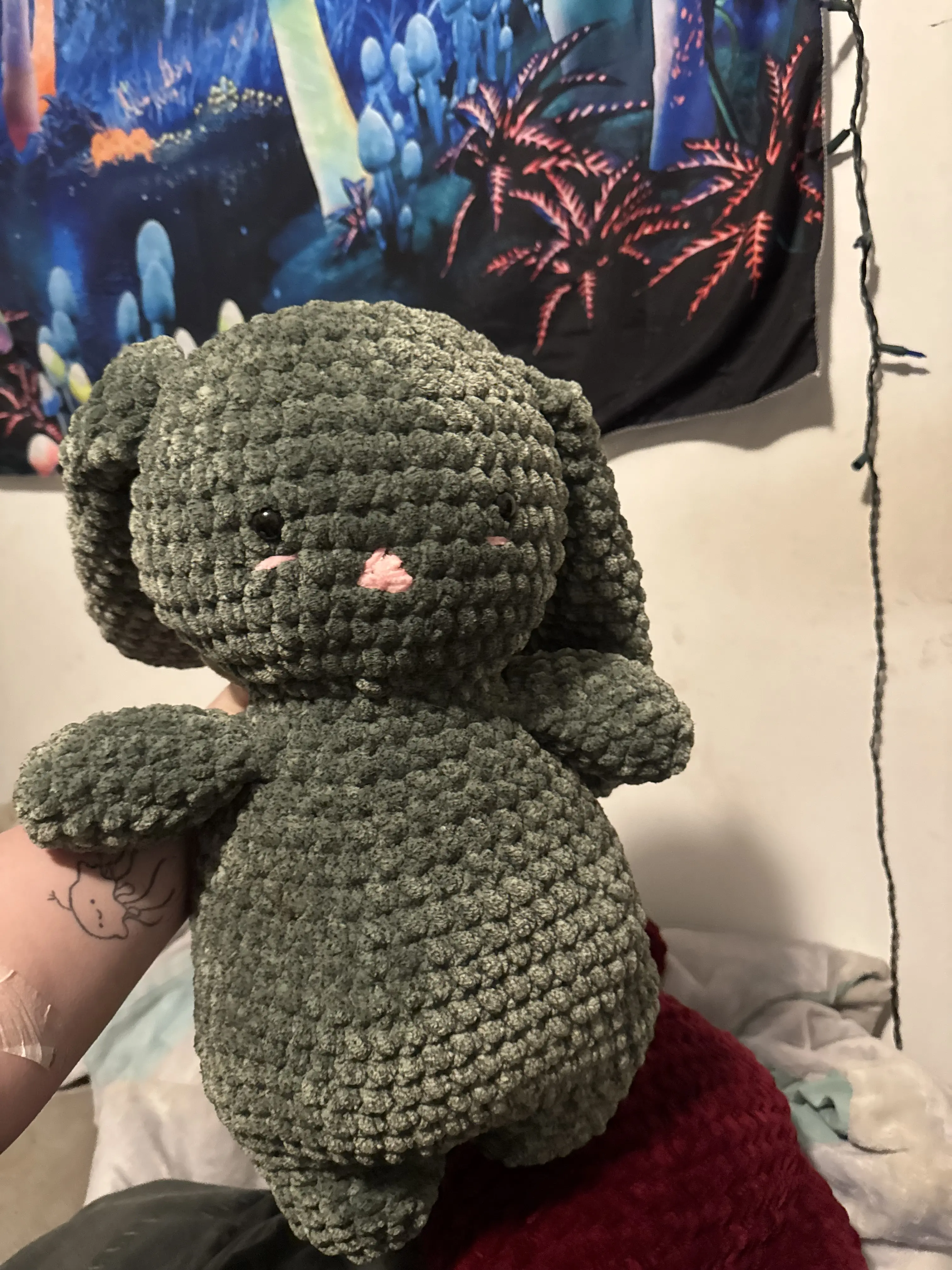 Handmade Crocheted Jumbo Bunny with Floppy Ears