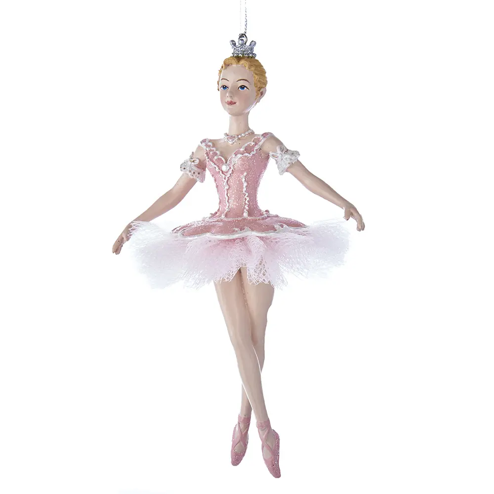 Sleeping Beauty Ballerina Pink Christmas Tree Ornament, Elegant Decor Kurt Adler, Sparkling Pink Holiday Decoration, Nutcracker Inspired christmas tree decoration vintage christmas decor christmas ornaments