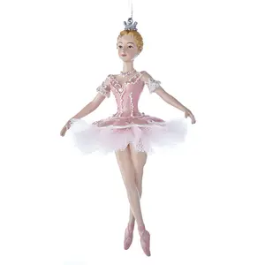 Sleeping Beauty Ballerina Pink Christmas Tree Ornament, Elegant Decor Kurt Adler, Sparkling Pink Holiday Decoration, Nutcracker Inspired christmas tree decoration vintage christmas decor christmas ornaments