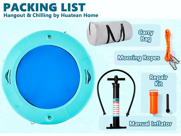 【Summervibes】Sun Chill 6FT/8FT/10FT Round Inflatable Water Hammock for Lake Beach Party, Heavy Duty Floating Dock Platform with Mesh, Fun for Adults & Kids Ages 3+, Inflatable Float Ring Raft for Pool & Lake Summer Party 【Summervibes】Sun Chill 6FT/8FT/10FT Round Inflatable Water Hammock for Lake Beach Party, Heavy Duty Floating Dock Platform with Mesh, Fun for Adults & Kids Ages 3+, Inflatable Float Ring Raft for Pool & Lake Summer Party