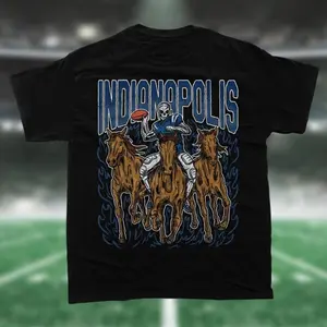Indianapolis Football Shirt, Graphic Tees, Skeleton Shirt, Merch Tee, Gift Shirt, Bootleg Shirt, Colts Vintage Shirt, Game Day Merch Shirt 243