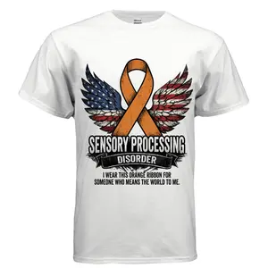 Sensory Processing Disorder Awareness Tee - Orange Edition T-Shirt | Mental Health Awareness | Invisible Illness Support | Self Care & Emotional Wellness Apparel