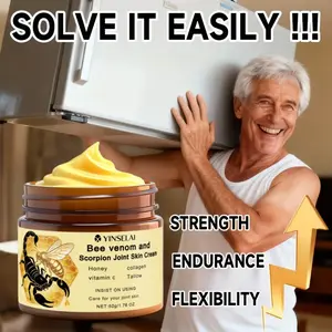 50g Bee Venom Skin Cream, Instant Nourishment for Body, Neck, Knees, Hands, Feet, Waist, Moisturizing for Seniors and Athletes