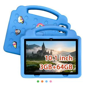 10.1 Inch Android Education Tablet, Student Tablets, Touchscreen Android Tablet, IWAWA education system and entertainment software, Supports SIM card，Shockproof protective case，Holiday gift，Interactive learning，No adapter，Blue/Pink/Orange/Green