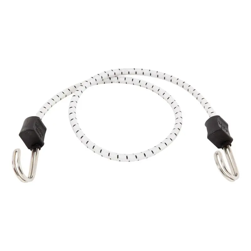 Keeper 8866196 32 in. Marine Twin Anchor Bungee Cord, White & Black - Pack of 10