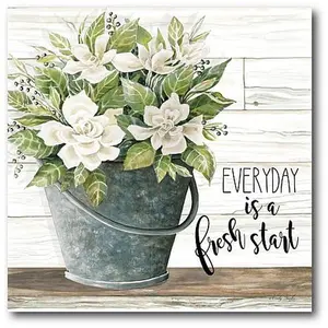 Courtside Market Everyday Is A Fresh Start 16x16 Canvas Wall Art