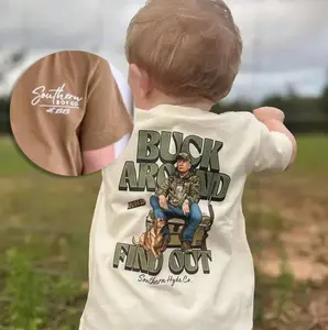 Youth & Toddler Buck Around and Find Out Tshirt, toddler boy clothing, #southernboy clothes, baby western shirt