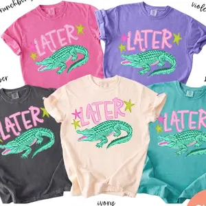 Later Gator Alligator Summer Comfort Colors Shirt | After A While Crocodile Summer Vacation Tee Tshirt | After While Summer Beach Shirt
