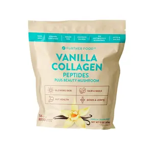 Vanilla Collagen Peptides Powder Supplement Plus Tremella Mushroom - Grass Fed Pasture-Raised Type 1 & 3 Premium Collagen, 56 Servings