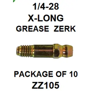 ZZ105  1/4-28  GREASE  FITTING .94 TALL (10PACK)