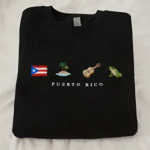 Puerto Rico Embroidery Sweatshirt/T-shirt/Hoodie