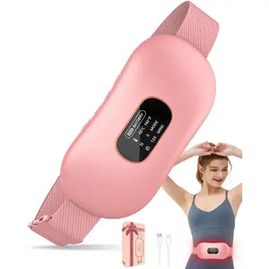 Heating Pad for Period Cramps,Upgrade Portable Heating Pad with Display&4 Timer Auto Off,Cordless Menstrual Heating Pad Back Pain Relief Belt with Massager Her Women Girls Stocking Stuffers