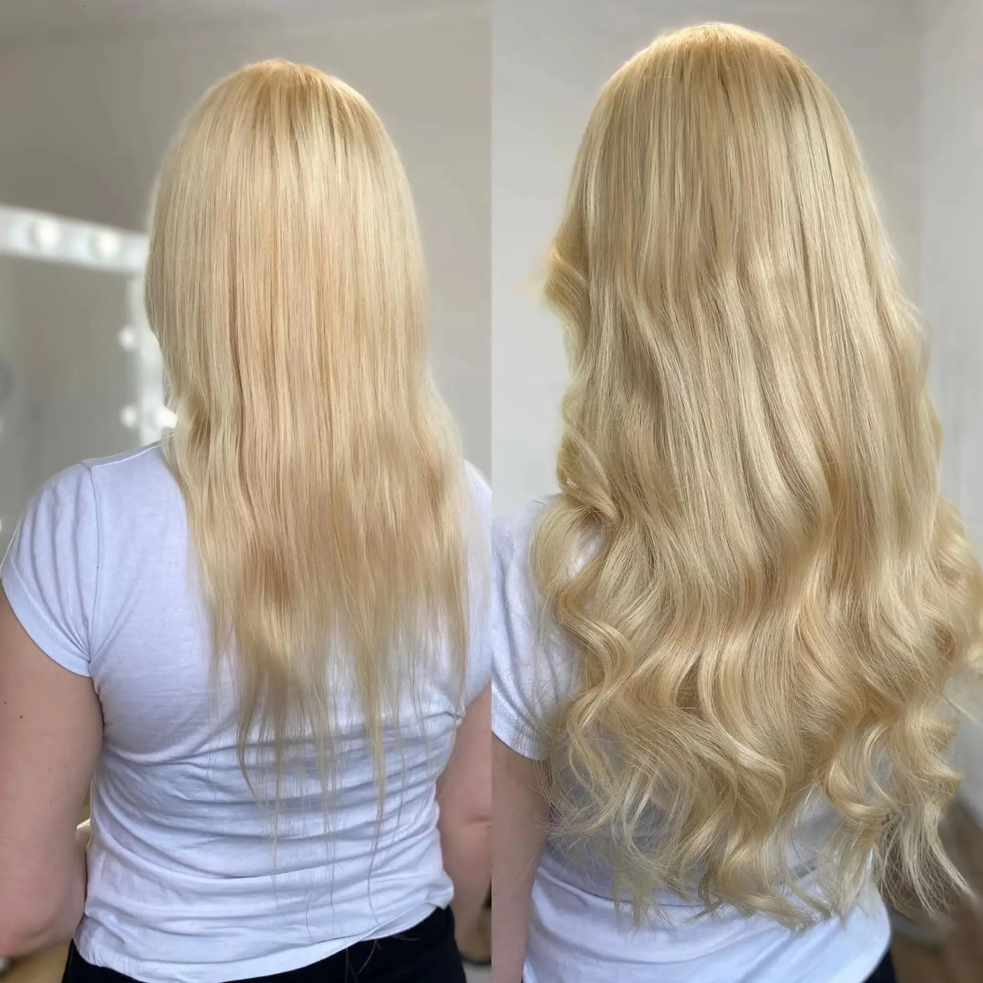 Encharm Tape In Hair Extensions Human Hair, 613 50G 20Pcs | Remy Human Hair Extensions, Double Sided Tape, Seamless Invisible Skin Weft, Silk Straight Texture, Real Human Hair