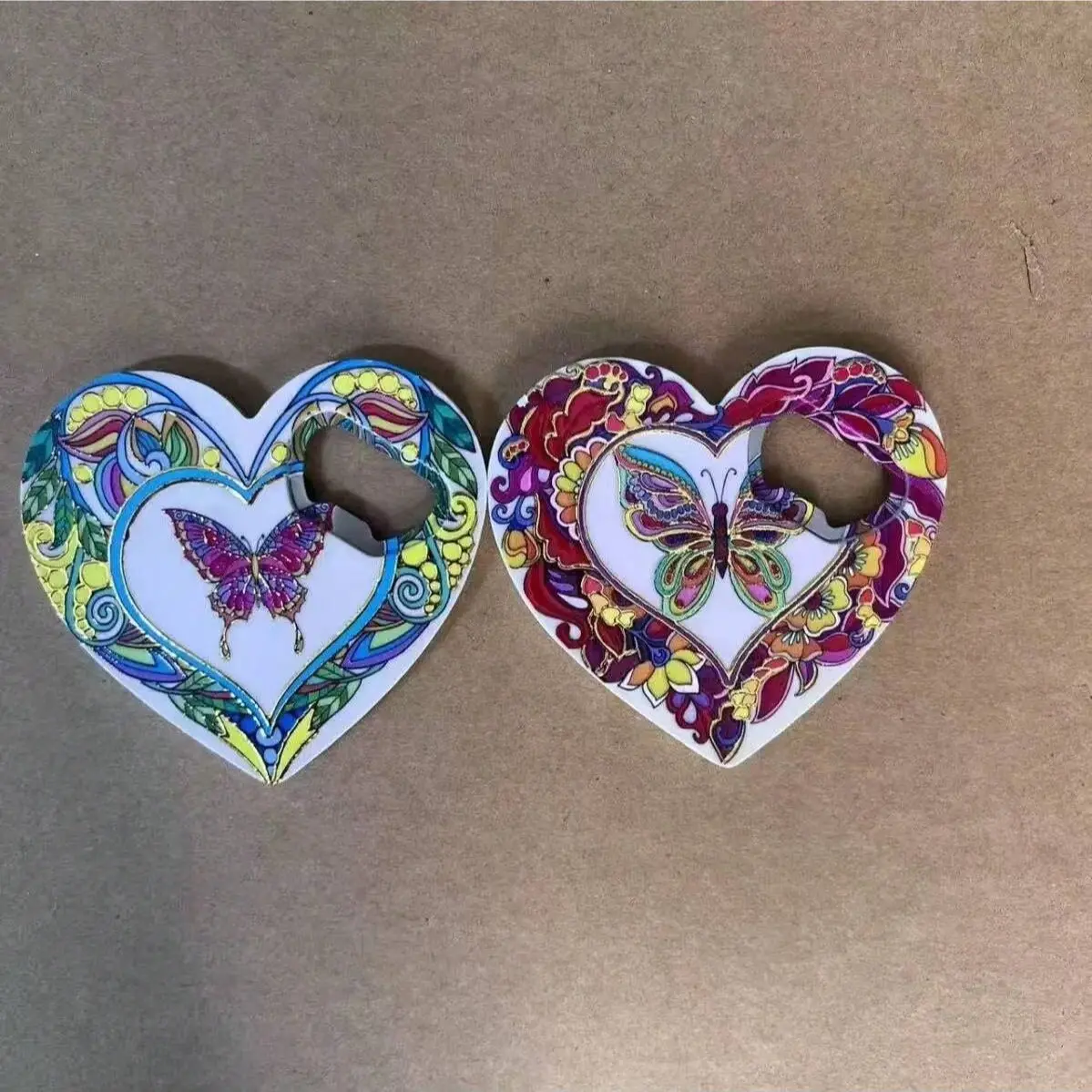 Heart-Shaped Portable Bottle Opener Refrigerator Magnet, Personalized Magnetic Decorative Beer Opener, Home Decoration Accessory