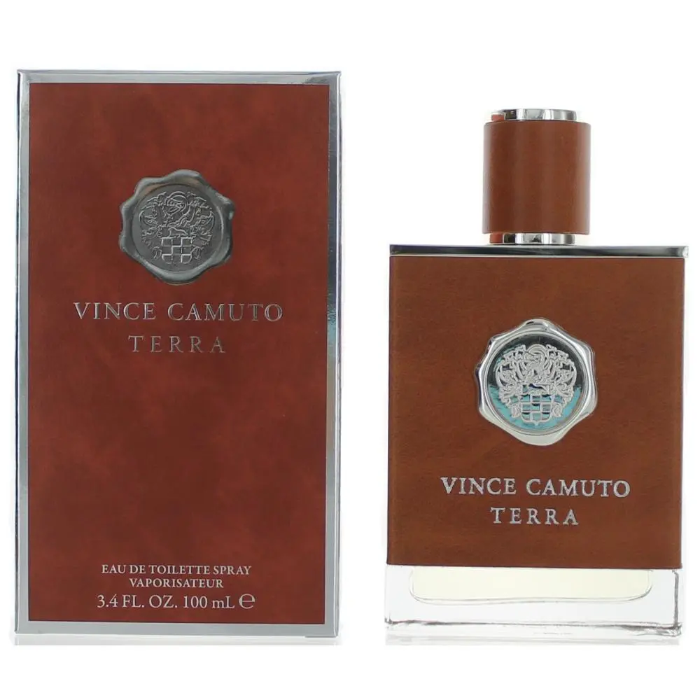 Terra by Vince Camuto, 3.4 oz EDT Spray for Men, Spray Bottle, Signature Scent, Vanilla Scents, 3.4Oz, Woody-Vanilla, 3 To 3.9 Fl Oz