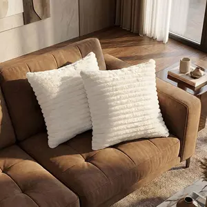 Soft Fluffy Corduroy Pillow Cases (Set of 2) | Hidden Zipper Washable.The color matches the sofa you purchased. tiktokshopspringglowup